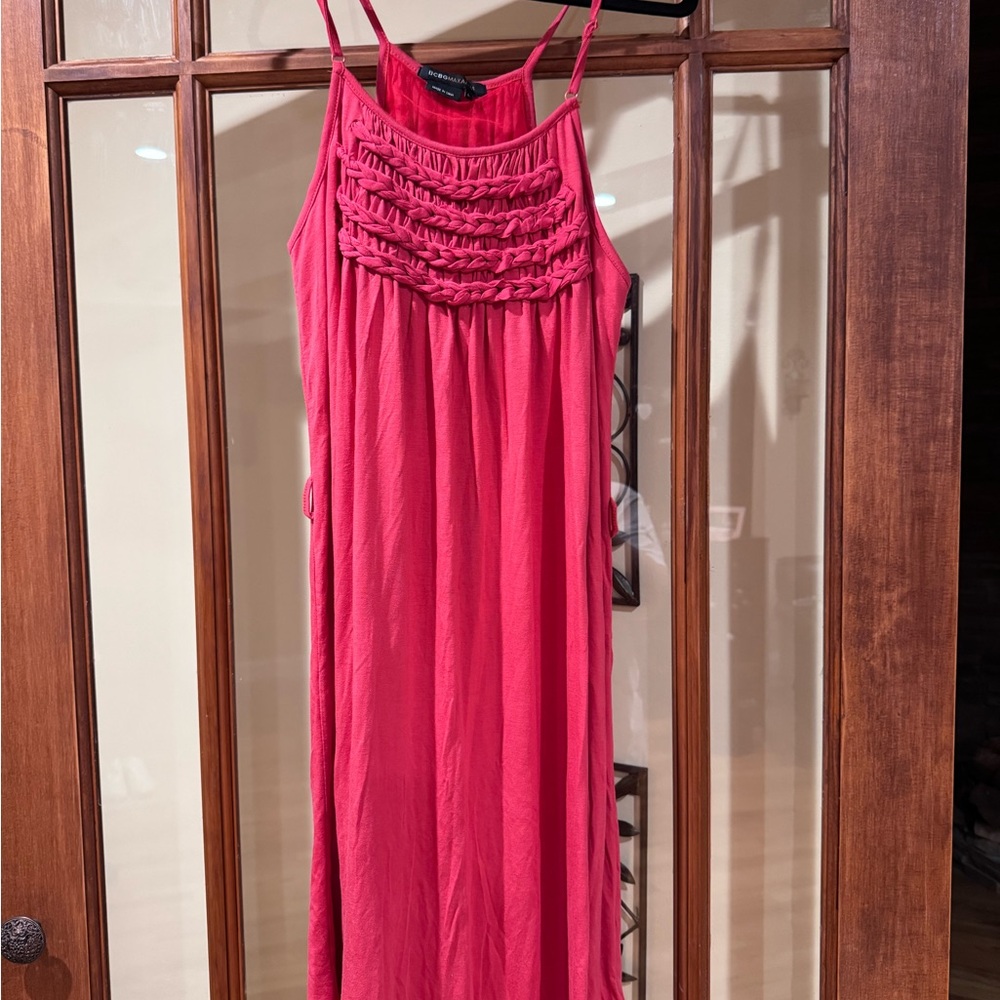 BCBGMaxAzria Vibrant Red Mesh Top